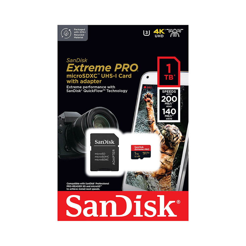 Sandisk Micro SD 1TB 200MB/S Class 10 Extreme Pro Sandisk Micro SD 1TB 200MB/S Class 10 Extreme Pro